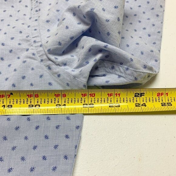 Banana Republic‎ Shirt Mens Medium Slim Blue Paisley Soft Wash Business Casual - Picture 9 of 11